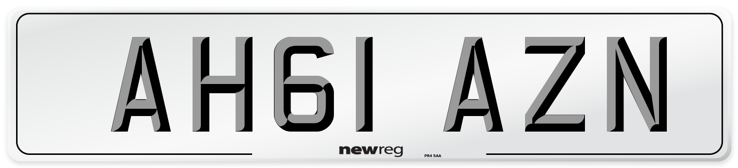 AH61 AZN Number Plate from New Reg